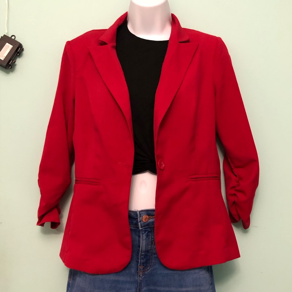 Trendy Red Blazer